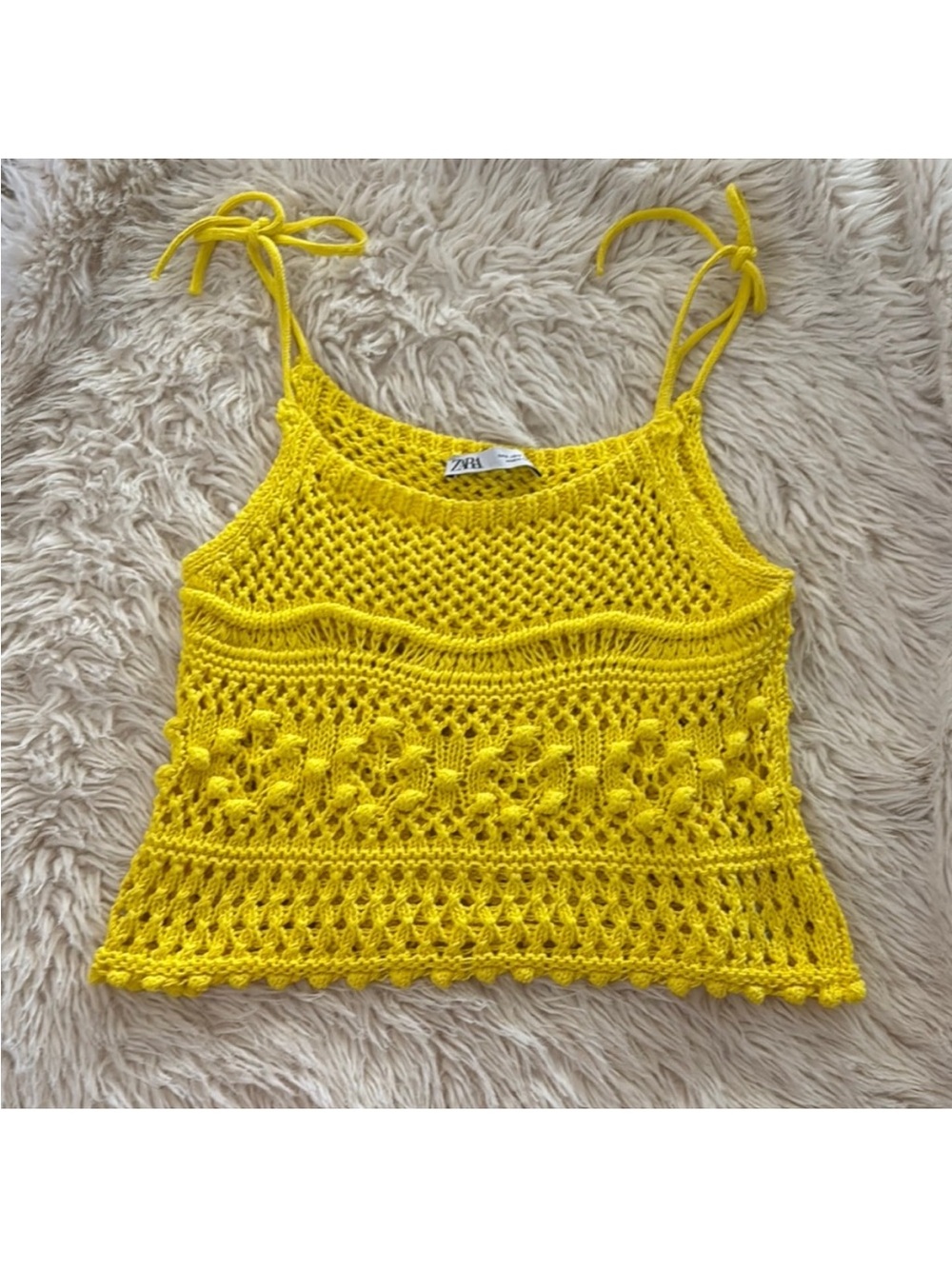 ⭐️3/$30⭐️ (bundle deal) Zara Yellow Crochet Tank Top